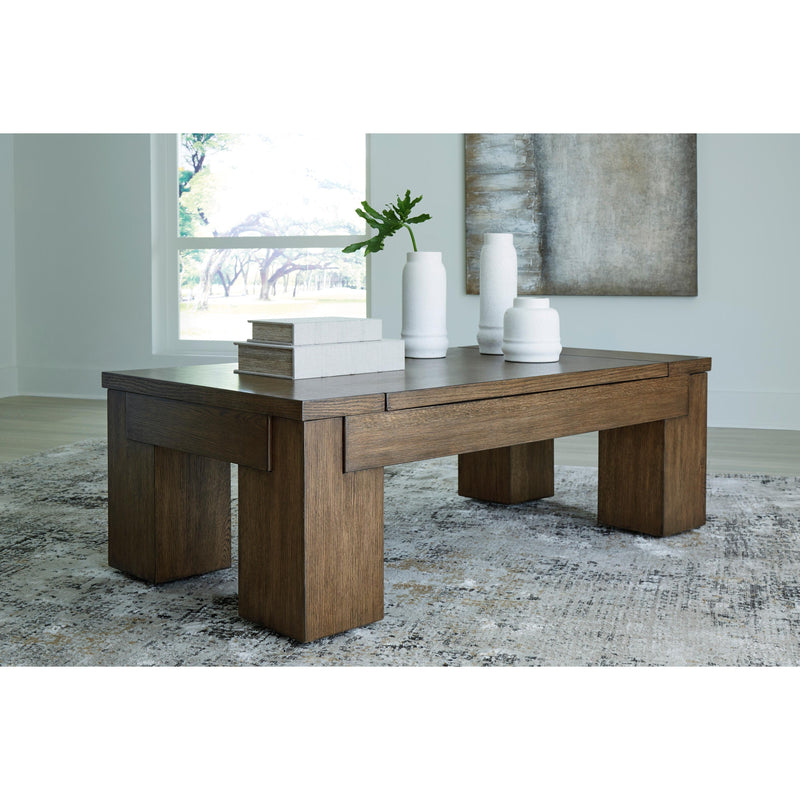  Signature Design by Ashley Rosswain T763T1 Lift-top Coffee Table and 2 End Tables IMAGE 2