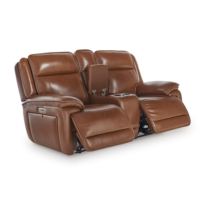 Signature Design by Ashley Healy Pier U1120418 Power Reclining Loveseat with Console and Adjustable Headrest IMAGE 2
