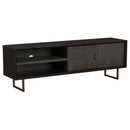 Coaster Furniture Marsden 703003 2-door Wood 70" TV Stand - Charcoal Black IMAGE 1