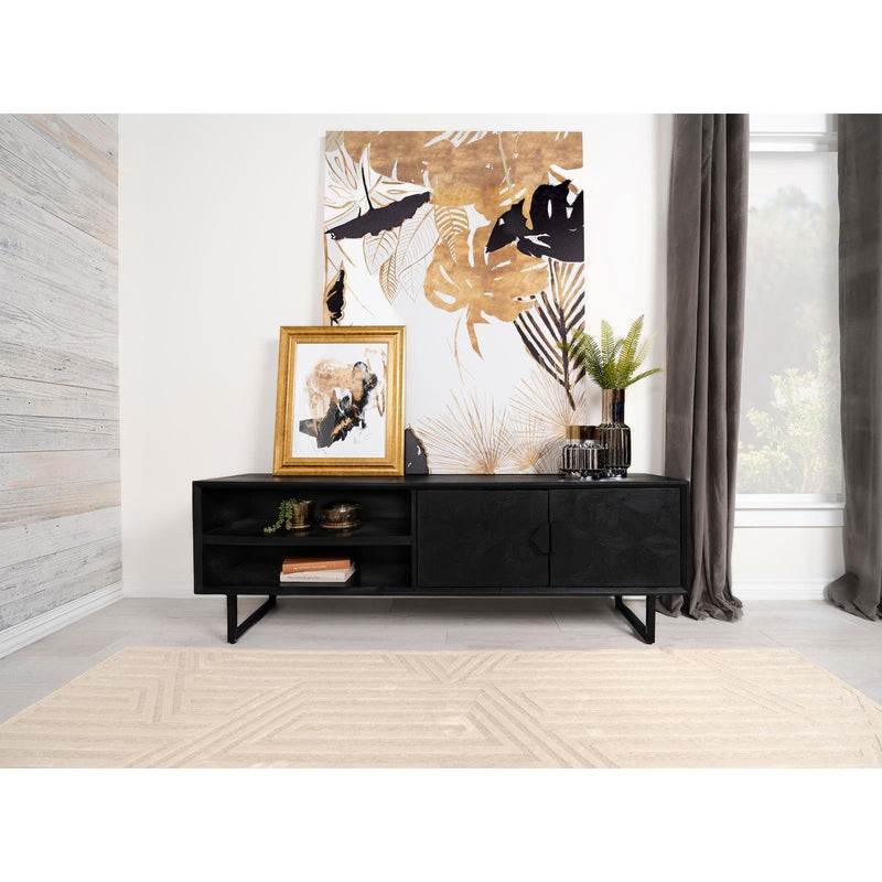 Coaster Furniture Marsden 703003 2-door Wood 70" TV Stand - Charcoal Black IMAGE 2