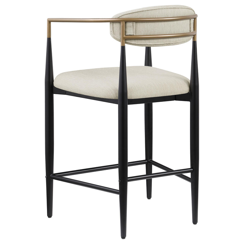 Coaster Furniture Tina 121184 Metal Counter Height Bar Stool with Upholstered Back and Seat - Beige IMAGE 5