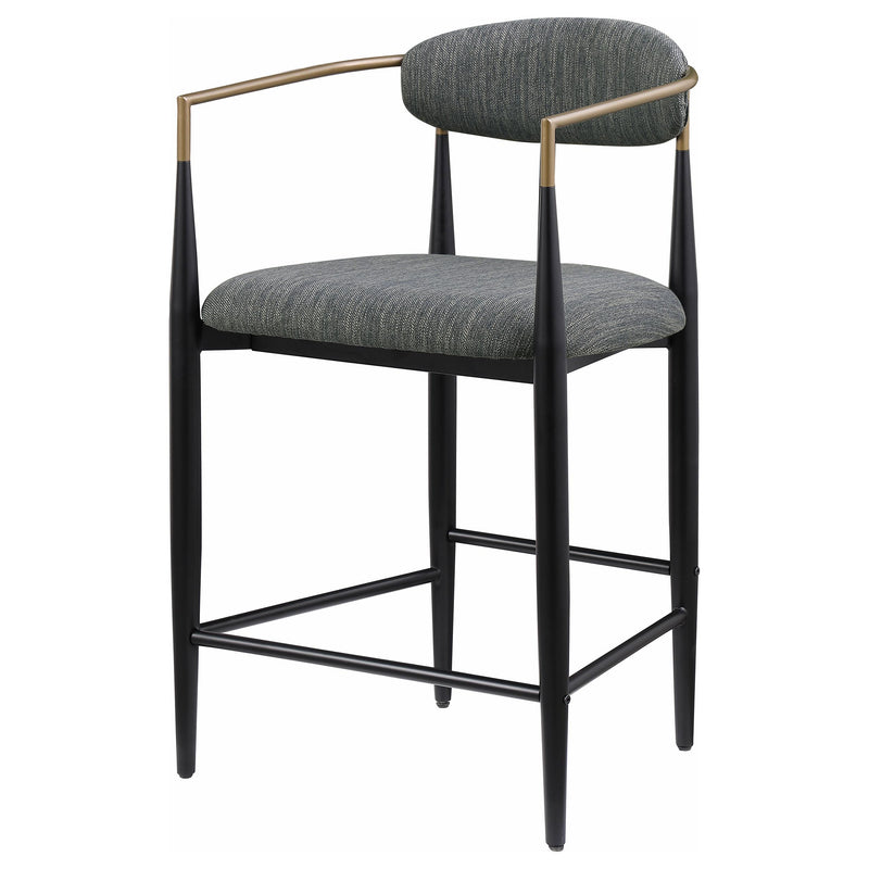 Coaster Furniture Tina 121186 Metal Counter Height Bar Stool with Upholstered Back and Seat - Dark Grey IMAGE 3