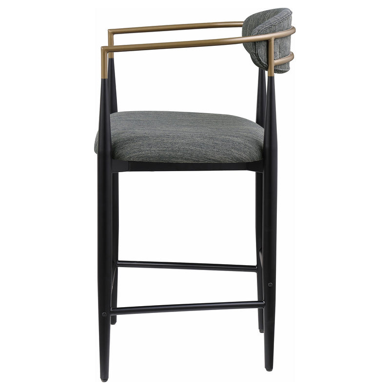Coaster Furniture Tina 121186 Metal Counter Height Bar Stool with Upholstered Back and Seat - Dark Grey IMAGE 4