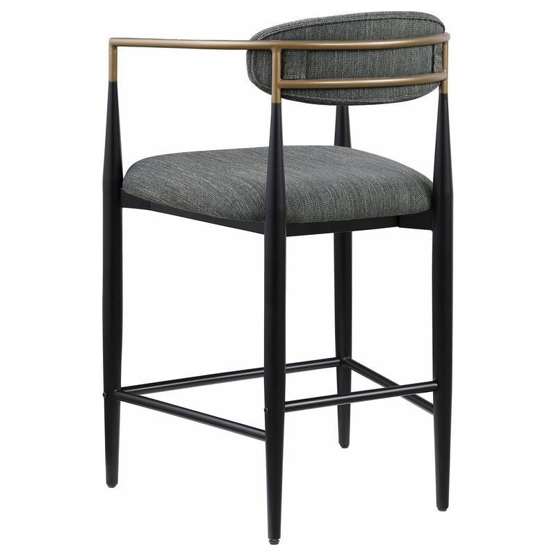 Coaster Furniture Tina 121186 Metal Counter Height Bar Stool with Upholstered Back and Seat - Dark Grey IMAGE 5