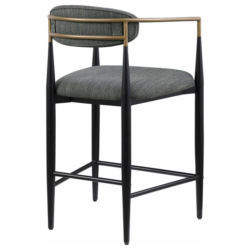 Coaster Furniture Tina 121186 Metal Counter Height Bar Stool with Upholstered Back and Seat - Dark Grey IMAGE 6