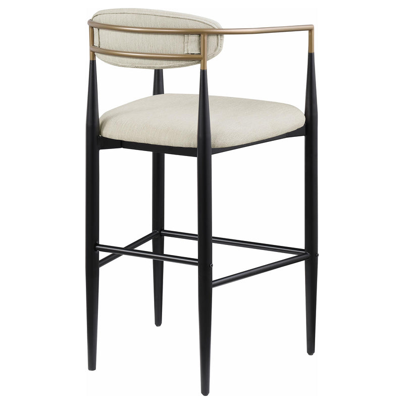 Coaster Furniture Tina 121187 Metal Pub Height Bar Stool with Upholstered Back and Seat - Beige IMAGE 6