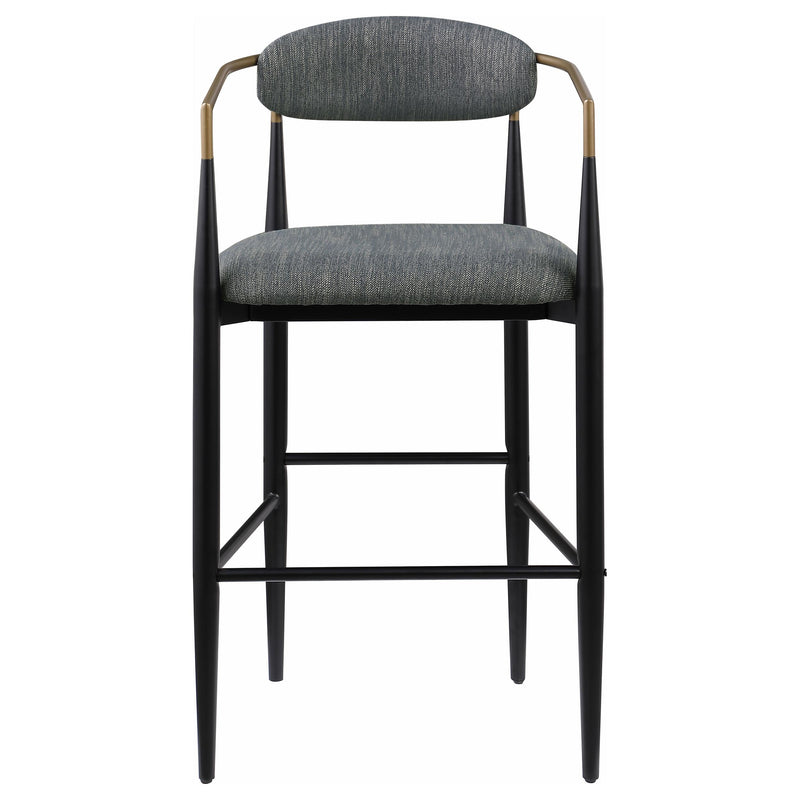 Coaster Furniture Tina 121189 Metal Pub Height Bar Stool with Upholstered Back and Seat - Green IMAGE 2