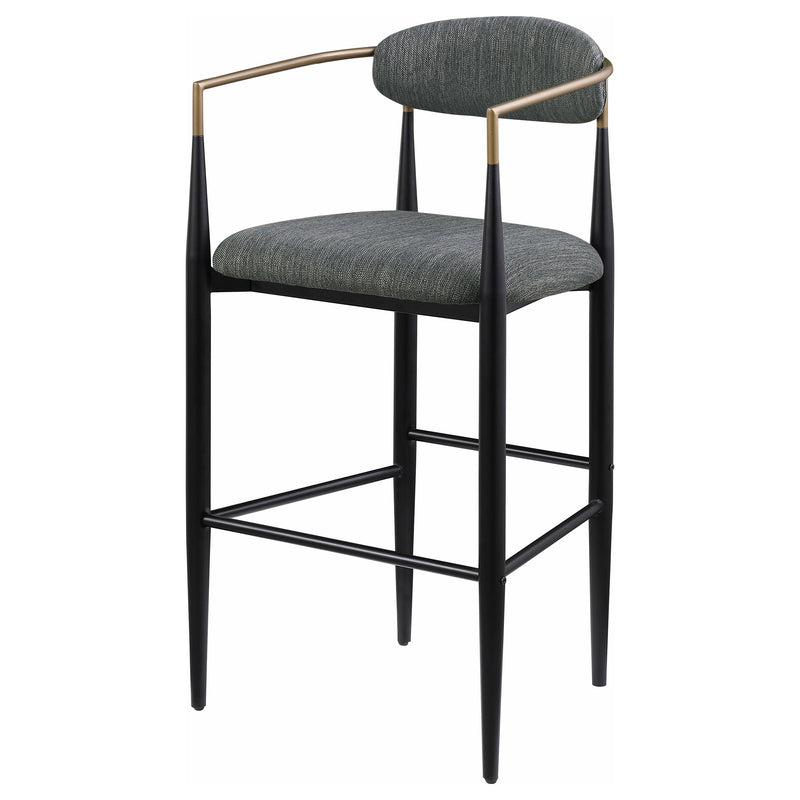 Coaster Furniture Tina 121189 Metal Pub Height Bar Stool with Upholstered Back and Seat - Green IMAGE 3