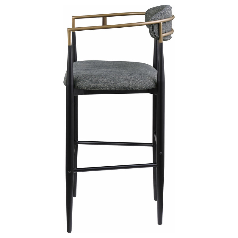 Coaster Furniture Tina 121189 Metal Pub Height Bar Stool with Upholstered Back and Seat - Green IMAGE 4