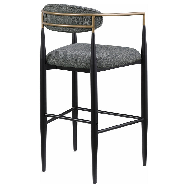 Coaster Furniture Tina 121189 Metal Pub Height Bar Stool with Upholstered Back and Seat - Green IMAGE 6