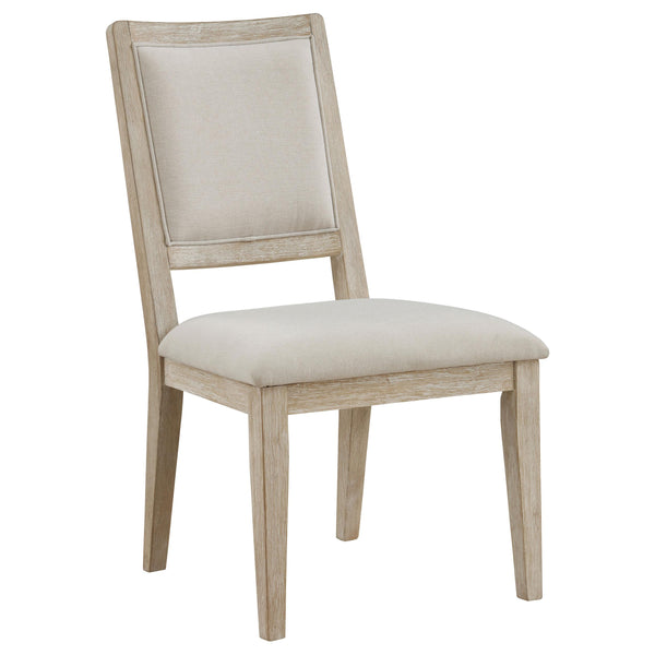 Coaster Furniture Trofello 123122 Upholstered Dining Side Chair - White Washed/Beige IMAGE 1