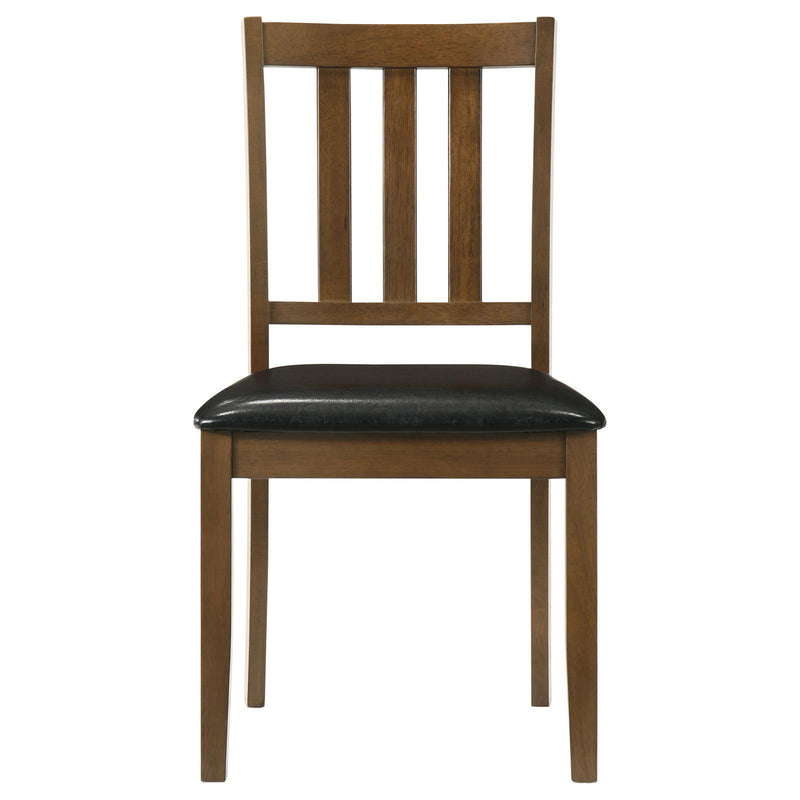Coaster Furniture Parkwood 150400 5-piece Dining Set with Square Table and Slat Back Side Chairs - Honey Brown/Black IMAGE 6