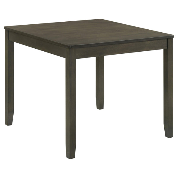 Coaster Furniture Parkwood 150410 5-piece Dining Set with Square Table and Slat Back Side Chairs - Charcoal Grey/Black IMAGE 1