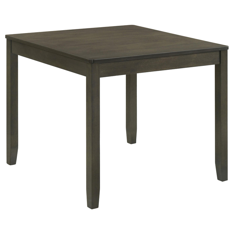 Coaster Furniture Parkwood 150410 5-piece Dining Set with Square Table and Slat Back Side Chairs - Charcoal Grey/Black IMAGE 1