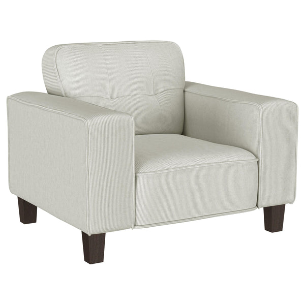 Coaster Furniture Deerhurst 509649 Upholstered Tufted Track Arm Accent Chair - Beige IMAGE 1