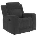 Coaster Furniture Brentwood 610286 Upholstered Recliner Chair - Black IMAGE 1