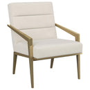 Coaster Furniture Kirra 903143 Upholstered Accent Armchair with Metal Frame - Cream/Gold IMAGE 1