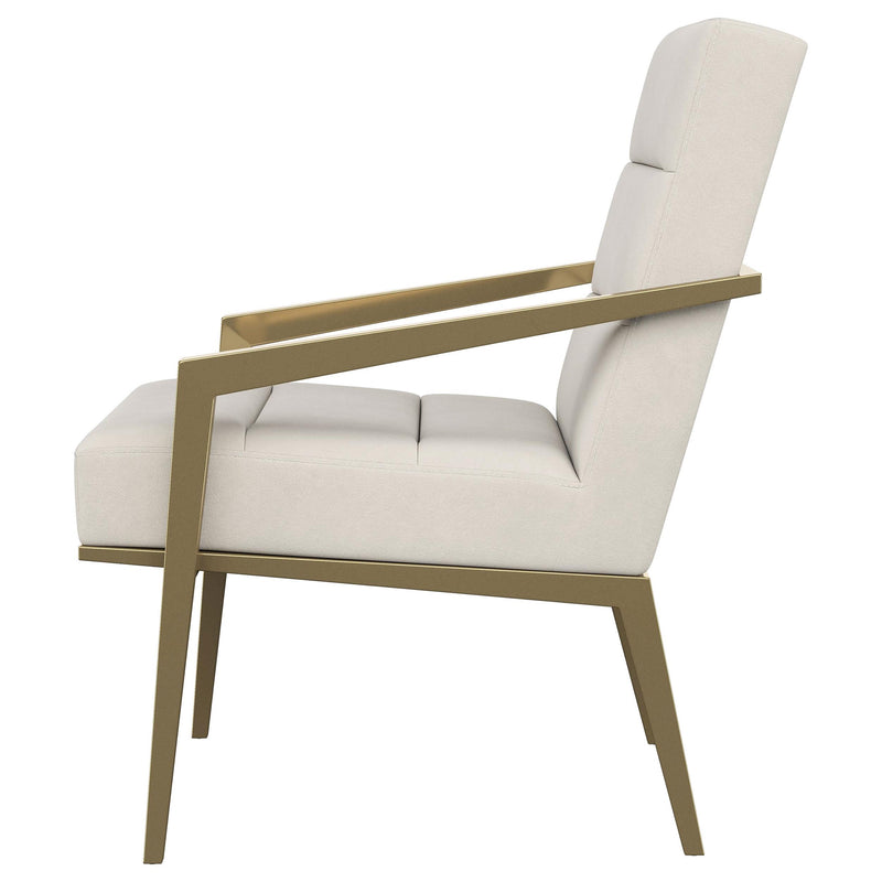 Coaster Furniture Kirra 903143 Upholstered Metal Arm Accent Chair - Cream IMAGE 4