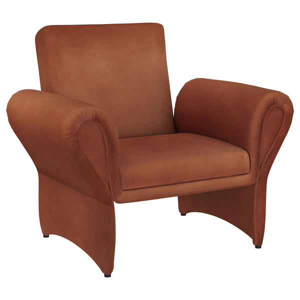 Coaster Furniture Liana 903150 Upholstered Roll Arm Accent Armchair - Rust Orange IMAGE 1