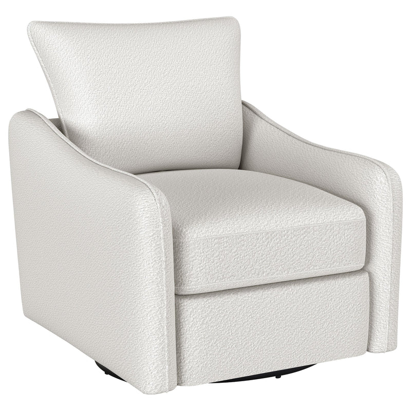 Coaster Furniture Madia 903391 Boucle Upholstered Swivel Glider Chair - Vanilla IMAGE 1