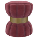 Coaster Furniture Sora 910290 Upholstered Round Ottoman - Pink IMAGE 1