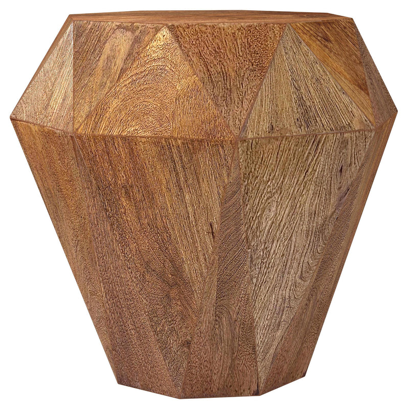 Coaster Furniture Jacinto 931158 Geometric Solid Mango Wood Side Table - Natural Brown IMAGE 1