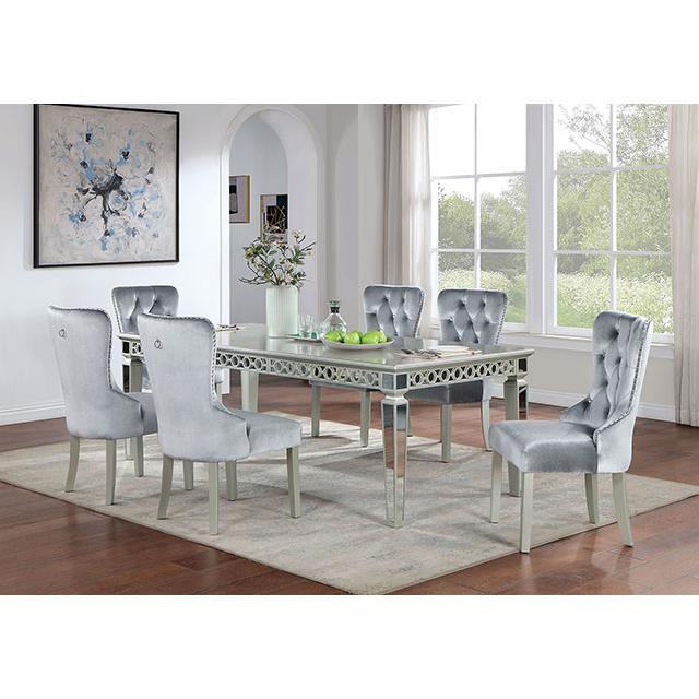 Furniture of America Adalia CM3241SV-T Dining Table IMAGE 2