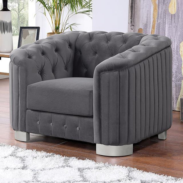 Furniture of America Castellon FOA6475DG-CH-PK Chair IMAGE 1