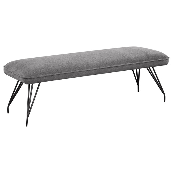 Coaster Furniture Dodson 108487 Fabric Upholstered L-Shaped Nook Dining Bench - Grey IMAGE 1