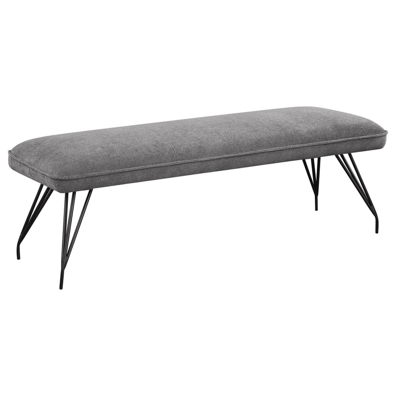 Coaster Furniture Dodson 108487 Fabric Upholstered L-Shaped Nook Dining Bench - Grey IMAGE 1