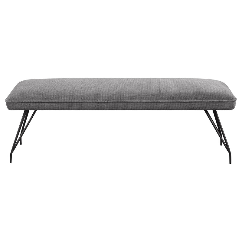 Coaster Furniture Dodson 108487 Fabric Upholstered L-Shaped Nook Dining Bench - Grey IMAGE 2