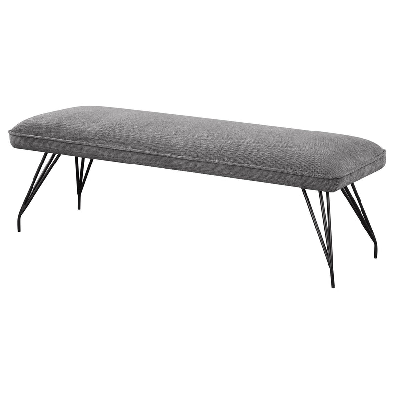 Coaster Furniture Dodson 108487 Fabric Upholstered L-Shaped Nook Dining Bench - Grey IMAGE 3
