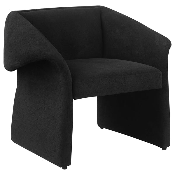 Coaster Furniture Ramsey 907524 Upholstered Sloped Arm Accent Chair - Black IMAGE 1