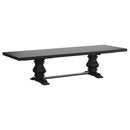 Coaster Furniture Florence 115531 126" Extension Dining Table Distressed - Black IMAGE 2