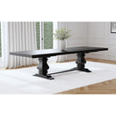 Coaster Furniture Florence 115531 126" Extension Dining Table Distressed - Black IMAGE 4