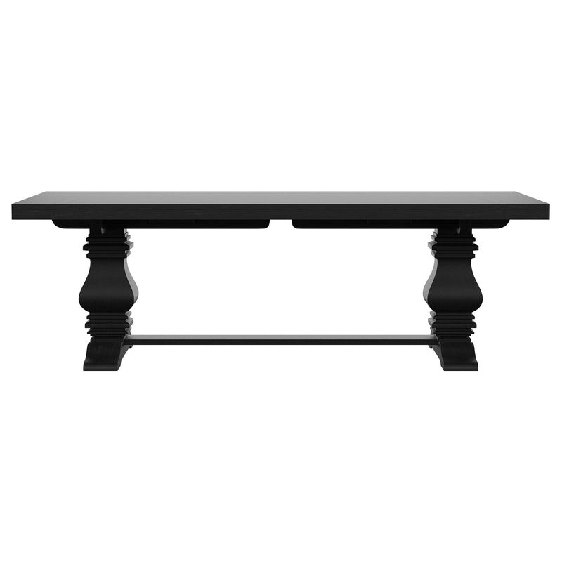 Coaster Furniture Florence 115531 126" Extension Dining Table Distressed - Black IMAGE 5