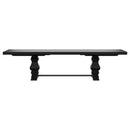 Coaster Furniture Florence 115531 126" Extension Dining Table Distressed - Black IMAGE 6