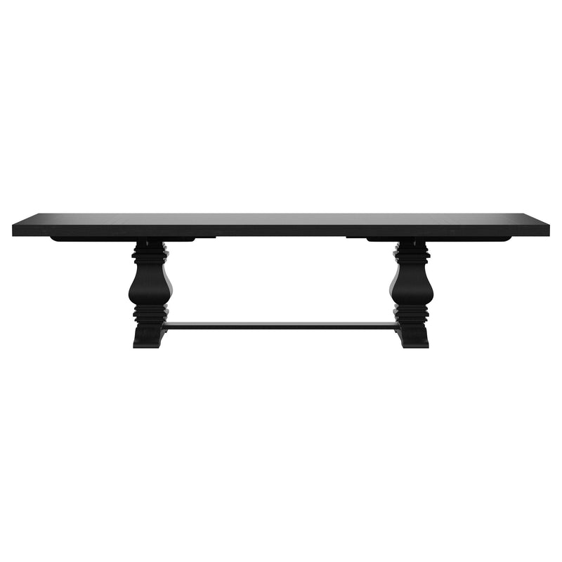 Coaster Furniture Florence 115531 126" Extension Dining Table Distressed - Black IMAGE 6