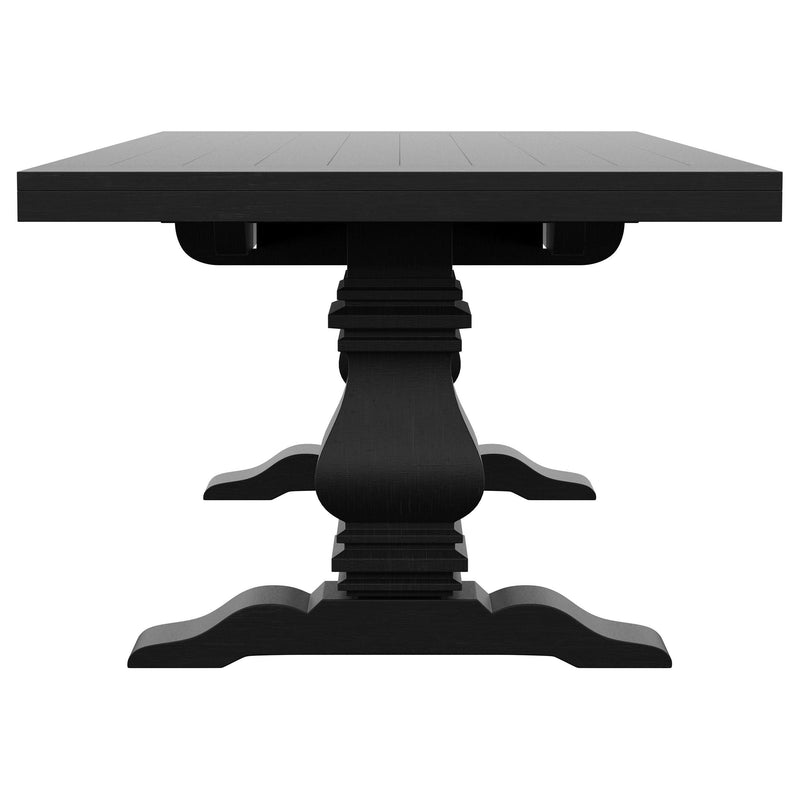Coaster Furniture Florence 115531 126" Extension Dining Table Distressed - Black IMAGE 9