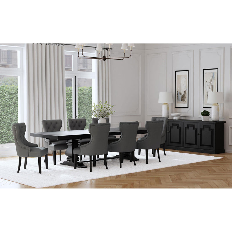 Coaster Furniture Baney 115562 Fabric Upholstered Dining Side Chair - Grey/Black IMAGE 10