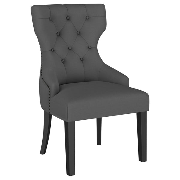 Coaster Furniture Baney 115562 Fabric Upholstered Dining Side Chair - Grey/Black IMAGE 1