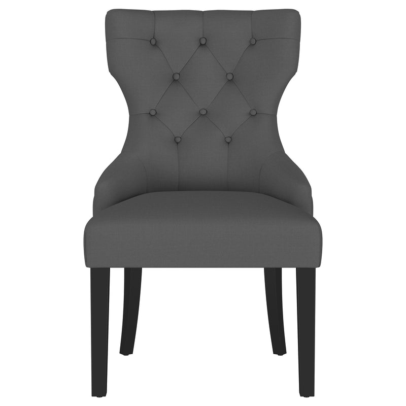 Coaster Furniture Baney 115562 Fabric Upholstered Dining Side Chair - Grey/Black IMAGE 2