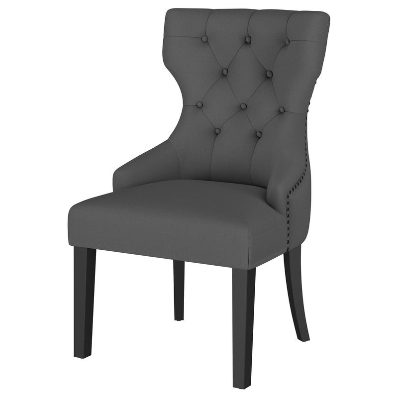 Coaster Furniture Baney 115562 Fabric Upholstered Dining Side Chair - Grey/Black IMAGE 3