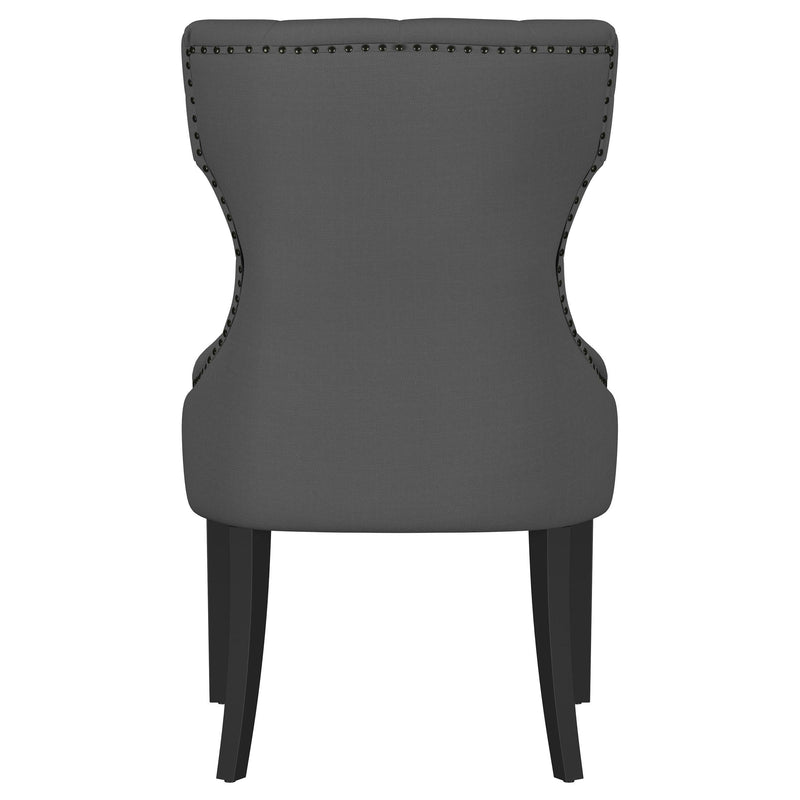 Coaster Furniture Baney 115562 Fabric Upholstered Dining Side Chair - Grey/Black IMAGE 6