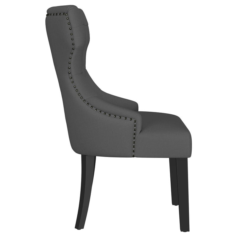 Coaster Furniture Baney 115562 Fabric Upholstered Dining Side Chair - Grey/Black IMAGE 8