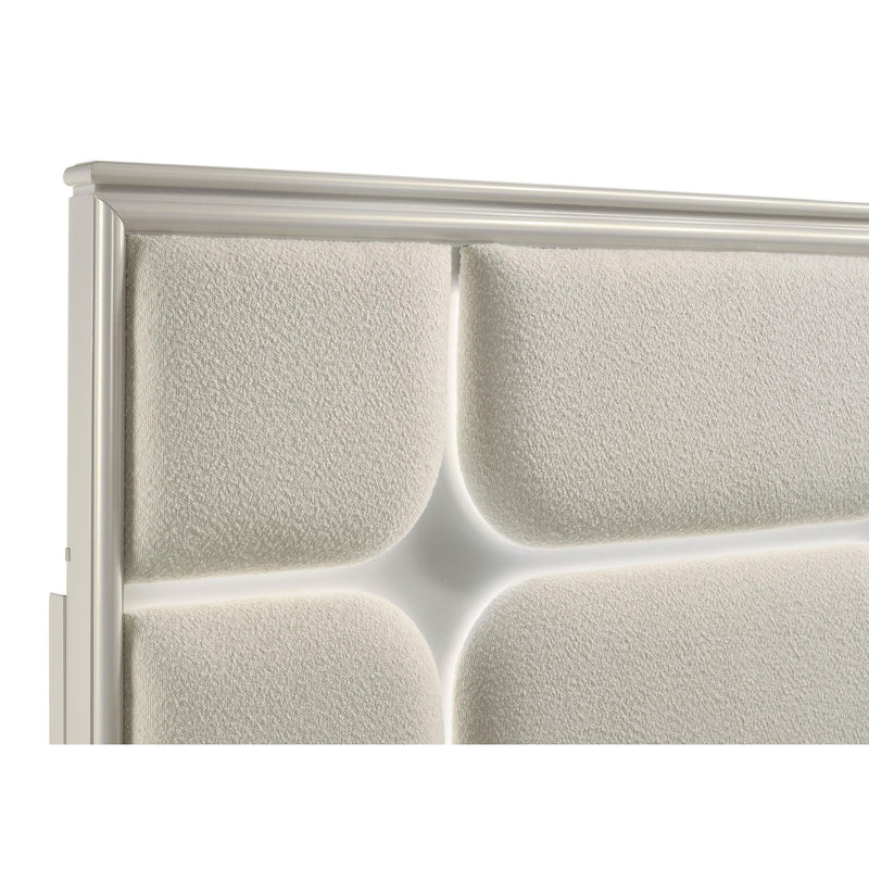 Coaster Furniture Olivia 224951KE King Panel Bed LED Headboard - Pearl White IMAGE 5