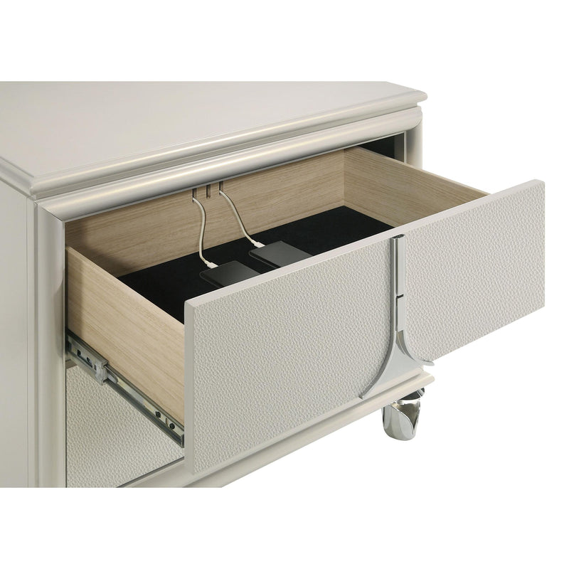 Coaster Furniture Olivia 224952 2-drawer Nightstand Bedside Table - Pearl White IMAGE 11