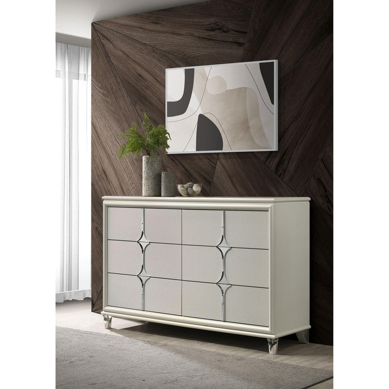 Coaster Furniture Olivia 224953 6-drawer Dresser Cabinet - Pearl White IMAGE 10