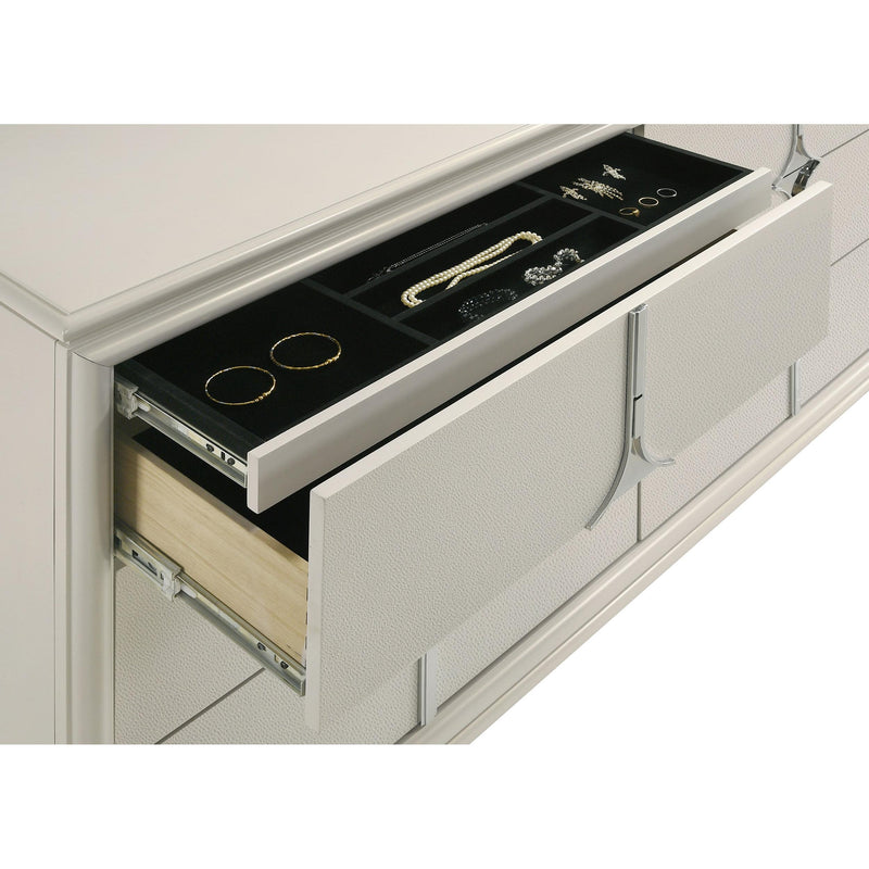 Coaster Furniture Olivia 224953 6-drawer Dresser Cabinet - Pearl White IMAGE 11