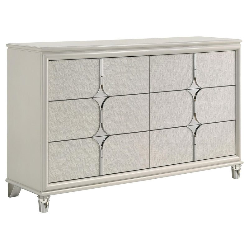Coaster Furniture Olivia 224953 6-drawer Dresser Cabinet - Pearl White IMAGE 1